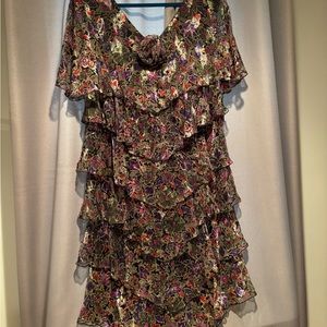 Printed Tiered Party Dress